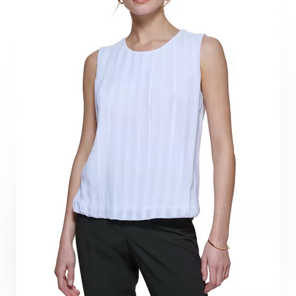 Calvin Klein - Pleated Sleeveless Blouse